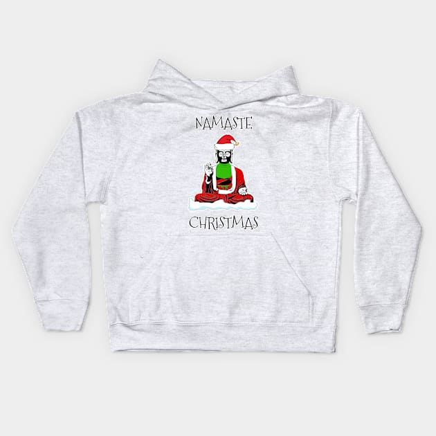 Namaste Christmas Kids Hoodie by AndrewArcher